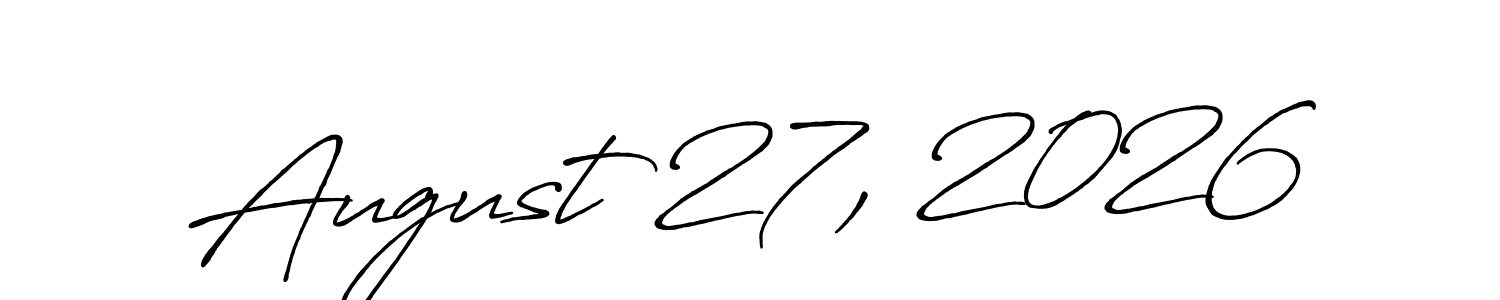 How to make August 27, 2026 signature? Antro_Vectra_Bolder is a professional autograph style. Create handwritten signature for August 27, 2026 name. August 27, 2026 signature style 7 images and pictures png