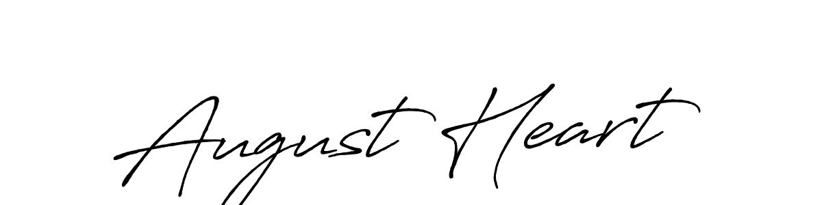 Use a signature maker to create a handwritten signature online. With this signature software, you can design (Antro_Vectra_Bolder) your own signature for name August Heart. August Heart signature style 7 images and pictures png