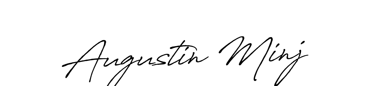 Antro_Vectra_Bolder is a professional signature style that is perfect for those who want to add a touch of class to their signature. It is also a great choice for those who want to make their signature more unique. Get Augustin Minj name to fancy signature for free. Augustin Minj signature style 7 images and pictures png