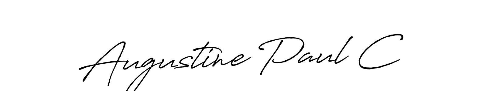 The best way (Antro_Vectra_Bolder) to make a short signature is to pick only two or three words in your name. The name Augustine Paul C include a total of six letters. For converting this name. Augustine Paul C signature style 7 images and pictures png