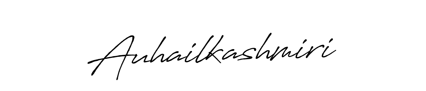 Make a beautiful signature design for name Auhailkashmiri. With this signature (Antro_Vectra_Bolder) style, you can create a handwritten signature for free. Auhailkashmiri signature style 7 images and pictures png