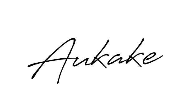 Design your own signature with our free online signature maker. With this signature software, you can create a handwritten (Antro_Vectra_Bolder) signature for name Aukake. Aukake signature style 7 images and pictures png