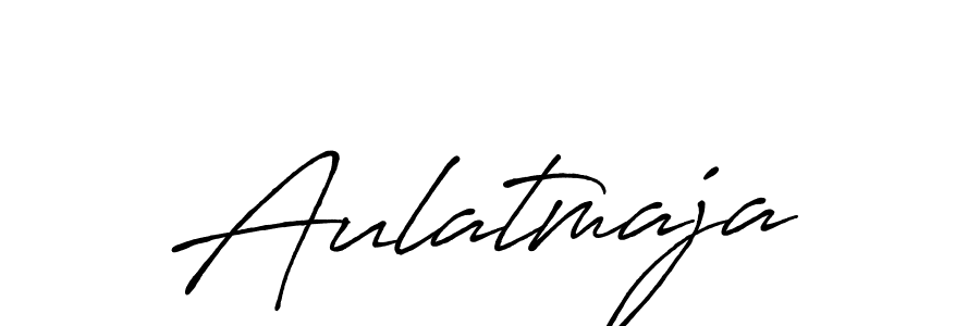How to make Aulatmaja name signature. Use Antro_Vectra_Bolder style for creating short signs online. This is the latest handwritten sign. Aulatmaja signature style 7 images and pictures png