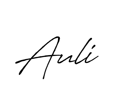 Create a beautiful signature design for name Auli. With this signature (Antro_Vectra_Bolder) fonts, you can make a handwritten signature for free. Auli signature style 7 images and pictures png