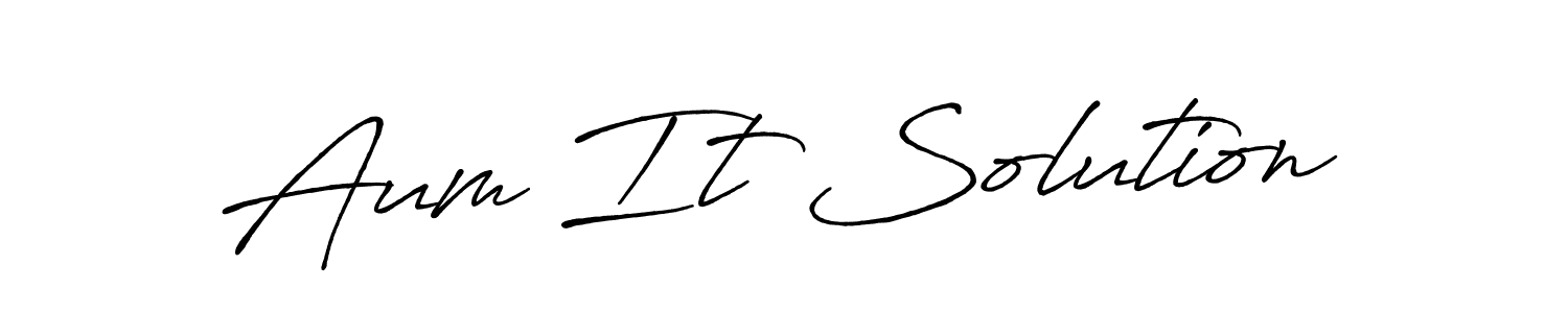 This is the best signature style for the Aum It Solution name. Also you like these signature font (Antro_Vectra_Bolder). Mix name signature. Aum It Solution signature style 7 images and pictures png