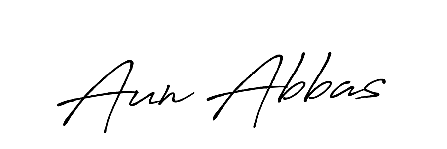 Design your own signature with our free online signature maker. With this signature software, you can create a handwritten (Antro_Vectra_Bolder) signature for name Aun Abbas. Aun Abbas signature style 7 images and pictures png