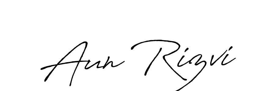 Antro_Vectra_Bolder is a professional signature style that is perfect for those who want to add a touch of class to their signature. It is also a great choice for those who want to make their signature more unique. Get Aun Rizvi name to fancy signature for free. Aun Rizvi signature style 7 images and pictures png