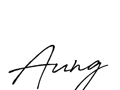 How to make Aung signature? Antro_Vectra_Bolder is a professional autograph style. Create handwritten signature for Aung name. Aung signature style 7 images and pictures png