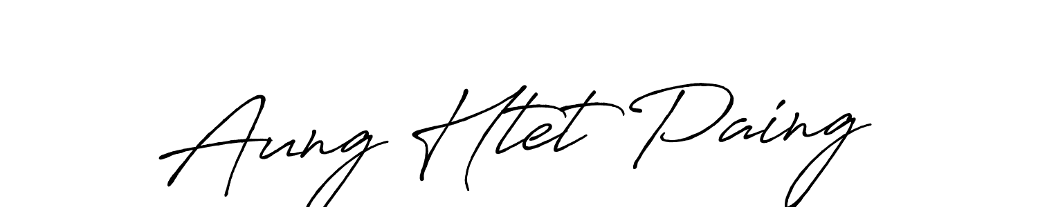 The best way (Antro_Vectra_Bolder) to make a short signature is to pick only two or three words in your name. The name Aung Htet Paing include a total of six letters. For converting this name. Aung Htet Paing signature style 7 images and pictures png