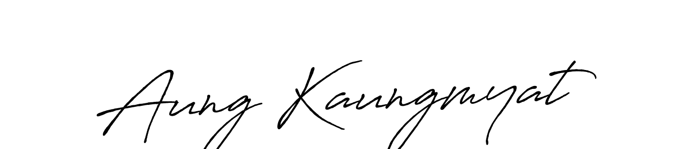 It looks lik you need a new signature style for name Aung Kaungmyat. Design unique handwritten (Antro_Vectra_Bolder) signature with our free signature maker in just a few clicks. Aung Kaungmyat signature style 7 images and pictures png