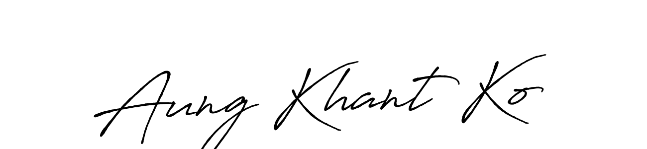 Make a beautiful signature design for name Aung Khant Ko. Use this online signature maker to create a handwritten signature for free. Aung Khant Ko signature style 7 images and pictures png