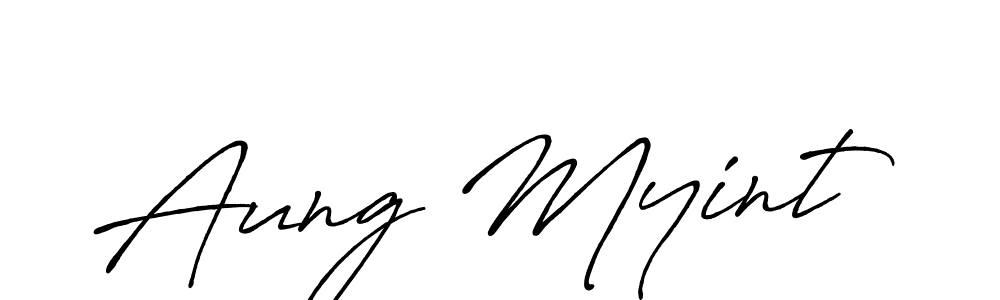 if you are searching for the best signature style for your name Aung Myint. so please give up your signature search. here we have designed multiple signature styles  using Antro_Vectra_Bolder. Aung Myint signature style 7 images and pictures png