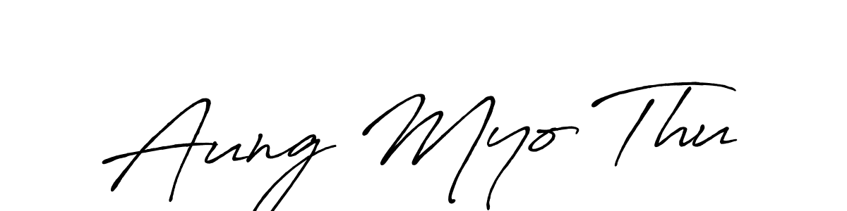 Also You can easily find your signature by using the search form. We will create Aung Myo Thu name handwritten signature images for you free of cost using Antro_Vectra_Bolder sign style. Aung Myo Thu signature style 7 images and pictures png