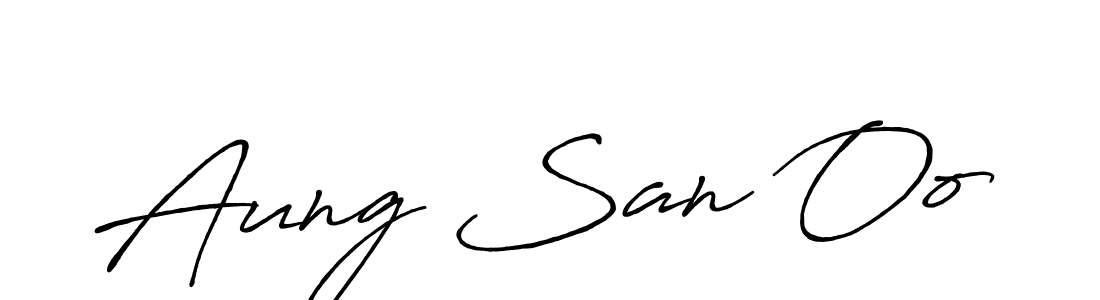 Make a beautiful signature design for name Aung San Oo. With this signature (Antro_Vectra_Bolder) style, you can create a handwritten signature for free. Aung San Oo signature style 7 images and pictures png