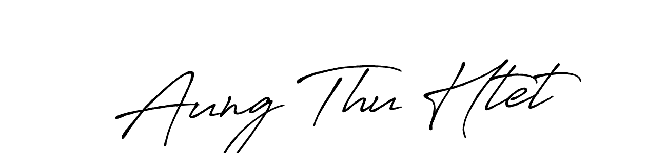 How to make Aung Thu Htet name signature. Use Antro_Vectra_Bolder style for creating short signs online. This is the latest handwritten sign. Aung Thu Htet signature style 7 images and pictures png