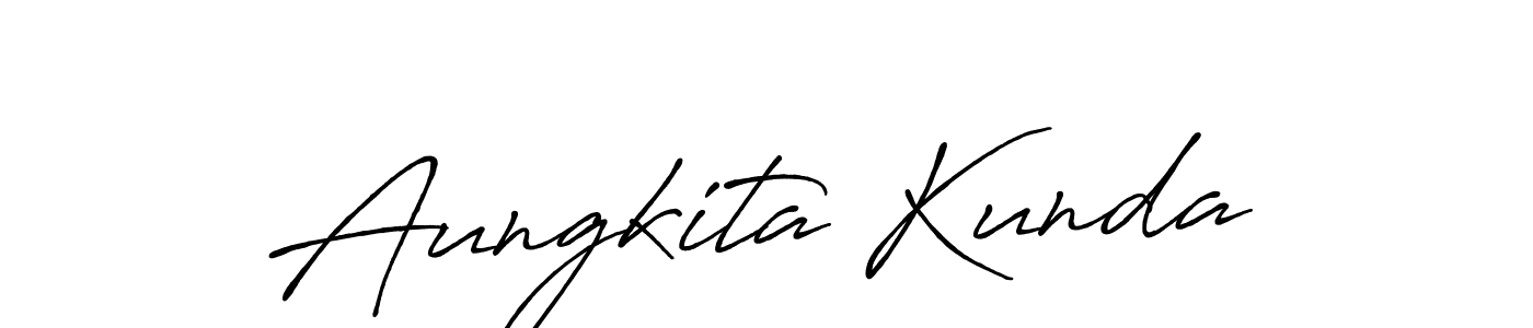 You should practise on your own different ways (Antro_Vectra_Bolder) to write your name (Aungkita Kunda) in signature. don't let someone else do it for you. Aungkita Kunda signature style 7 images and pictures png