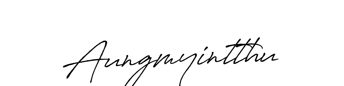 Aungmyintthu stylish signature style. Best Handwritten Sign (Antro_Vectra_Bolder) for my name. Handwritten Signature Collection Ideas for my name Aungmyintthu. Aungmyintthu signature style 7 images and pictures png