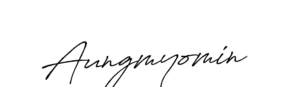 if you are searching for the best signature style for your name Aungmyomin. so please give up your signature search. here we have designed multiple signature styles  using Antro_Vectra_Bolder. Aungmyomin signature style 7 images and pictures png