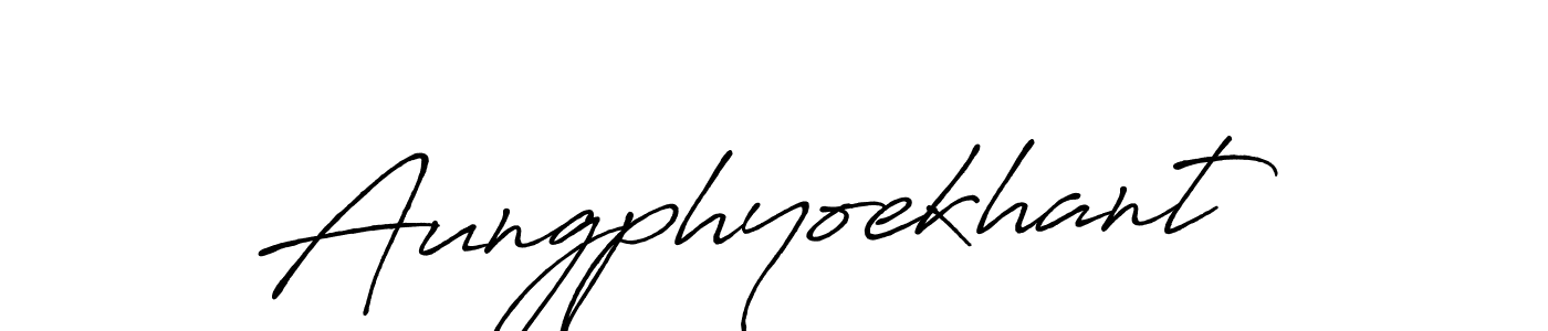 Also we have Aungphyoekhant name is the best signature style. Create professional handwritten signature collection using Antro_Vectra_Bolder autograph style. Aungphyoekhant signature style 7 images and pictures png