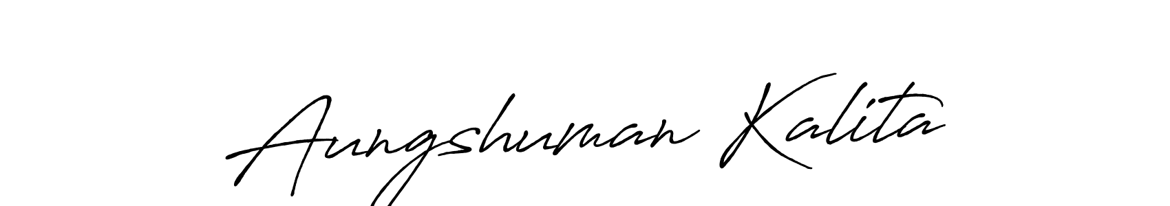 How to make Aungshuman Kalita signature? Antro_Vectra_Bolder is a professional autograph style. Create handwritten signature for Aungshuman Kalita name. Aungshuman Kalita signature style 7 images and pictures png