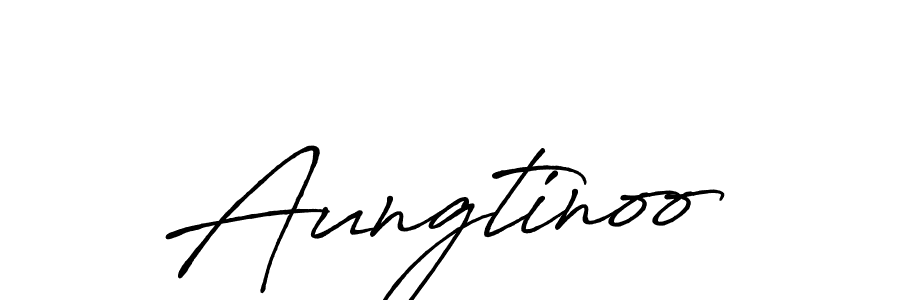 Aungtinoo stylish signature style. Best Handwritten Sign (Antro_Vectra_Bolder) for my name. Handwritten Signature Collection Ideas for my name Aungtinoo. Aungtinoo signature style 7 images and pictures png