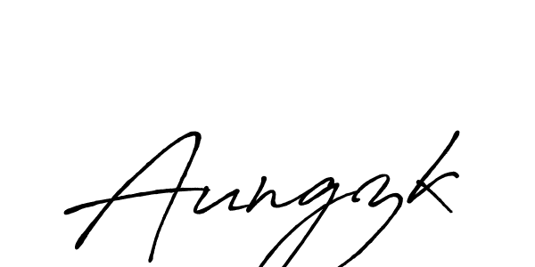 It looks lik you need a new signature style for name Aungzk. Design unique handwritten (Antro_Vectra_Bolder) signature with our free signature maker in just a few clicks. Aungzk signature style 7 images and pictures png