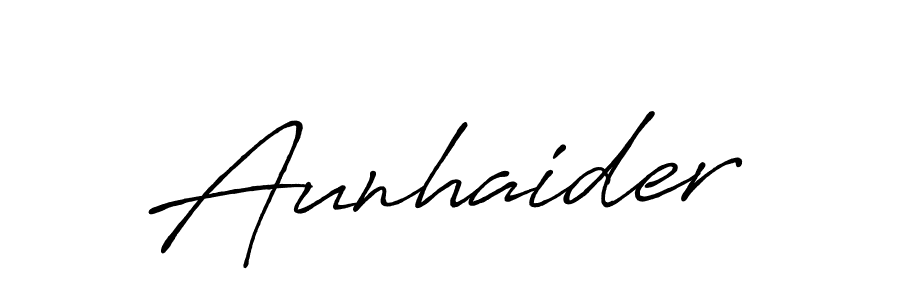 How to make Aunhaider name signature. Use Antro_Vectra_Bolder style for creating short signs online. This is the latest handwritten sign. Aunhaider signature style 7 images and pictures png