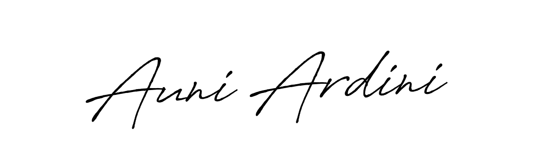 Use a signature maker to create a handwritten signature online. With this signature software, you can design (Antro_Vectra_Bolder) your own signature for name Auni Ardini. Auni Ardini signature style 7 images and pictures png