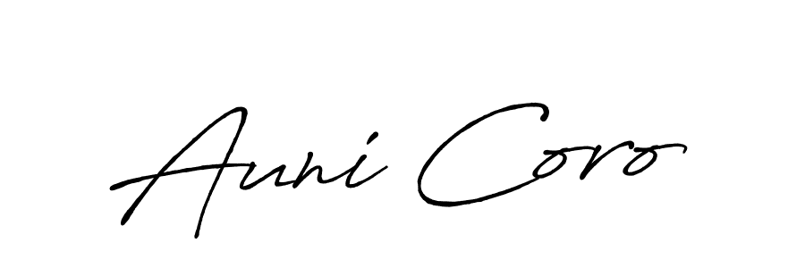 Also we have Auni Coro name is the best signature style. Create professional handwritten signature collection using Antro_Vectra_Bolder autograph style. Auni Coro signature style 7 images and pictures png