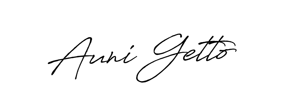 Once you've used our free online signature maker to create your best signature Antro_Vectra_Bolder style, it's time to enjoy all of the benefits that Auni Getto name signing documents. Auni Getto signature style 7 images and pictures png