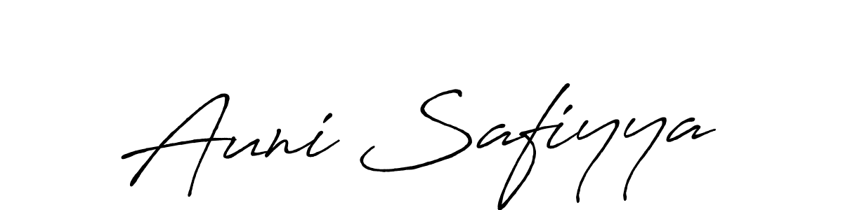 How to make Auni Safiyya signature? Antro_Vectra_Bolder is a professional autograph style. Create handwritten signature for Auni Safiyya name. Auni Safiyya signature style 7 images and pictures png