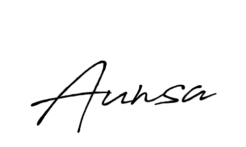 Design your own signature with our free online signature maker. With this signature software, you can create a handwritten (Antro_Vectra_Bolder) signature for name Aunsa. Aunsa signature style 7 images and pictures png