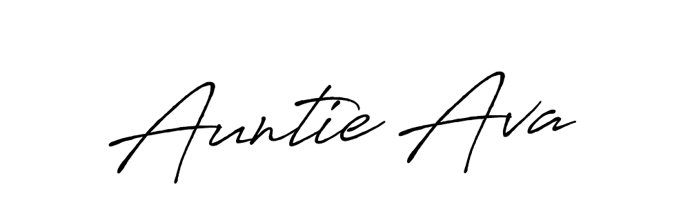 Make a beautiful signature design for name Auntie Ava. With this signature (Antro_Vectra_Bolder) style, you can create a handwritten signature for free. Auntie Ava signature style 7 images and pictures png