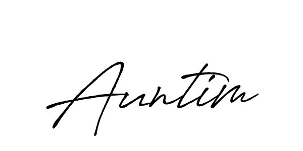 Use a signature maker to create a handwritten signature online. With this signature software, you can design (Antro_Vectra_Bolder) your own signature for name Auntim. Auntim signature style 7 images and pictures png