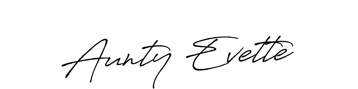 Design your own signature with our free online signature maker. With this signature software, you can create a handwritten (Antro_Vectra_Bolder) signature for name Aunty Evette. Aunty Evette signature style 7 images and pictures png
