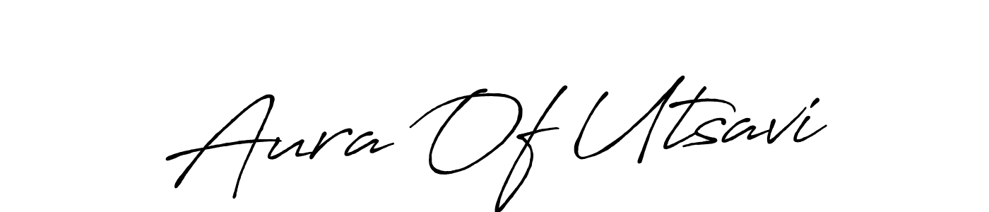 It looks lik you need a new signature style for name Aura Of Utsavi. Design unique handwritten (Antro_Vectra_Bolder) signature with our free signature maker in just a few clicks. Aura Of Utsavi signature style 7 images and pictures png