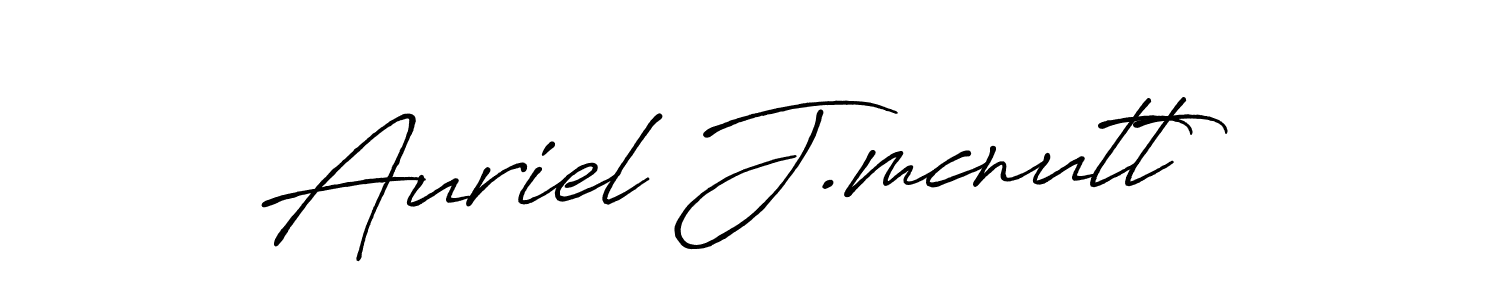 Design your own signature with our free online signature maker. With this signature software, you can create a handwritten (Antro_Vectra_Bolder) signature for name Auriel J.mcnutt. Auriel J.mcnutt signature style 7 images and pictures png