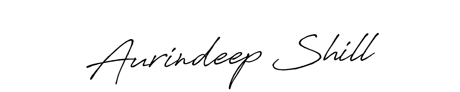 How to make Aurindeep Shill name signature. Use Antro_Vectra_Bolder style for creating short signs online. This is the latest handwritten sign. Aurindeep Shill signature style 7 images and pictures png
