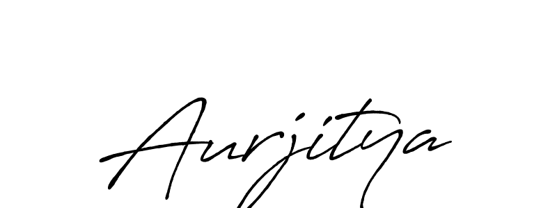 if you are searching for the best signature style for your name Aurjitya. so please give up your signature search. here we have designed multiple signature styles  using Antro_Vectra_Bolder. Aurjitya signature style 7 images and pictures png