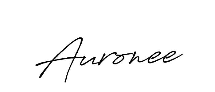 Use a signature maker to create a handwritten signature online. With this signature software, you can design (Antro_Vectra_Bolder) your own signature for name Auronee. Auronee signature style 7 images and pictures png