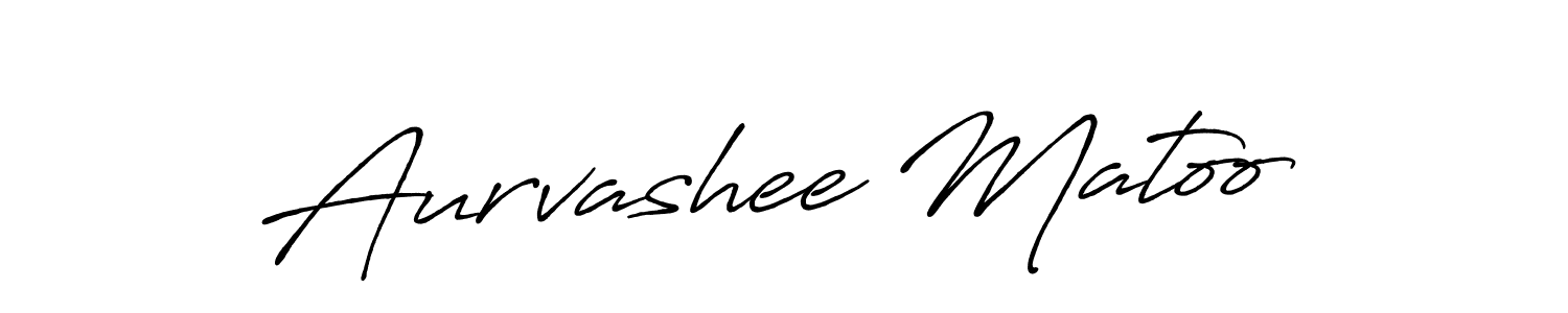 You should practise on your own different ways (Antro_Vectra_Bolder) to write your name (Aurvashee Matoo) in signature. don't let someone else do it for you. Aurvashee Matoo signature style 7 images and pictures png