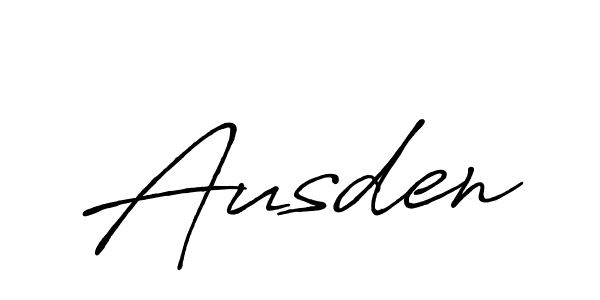 Create a beautiful signature design for name Ausden. With this signature (Antro_Vectra_Bolder) fonts, you can make a handwritten signature for free. Ausden signature style 7 images and pictures png