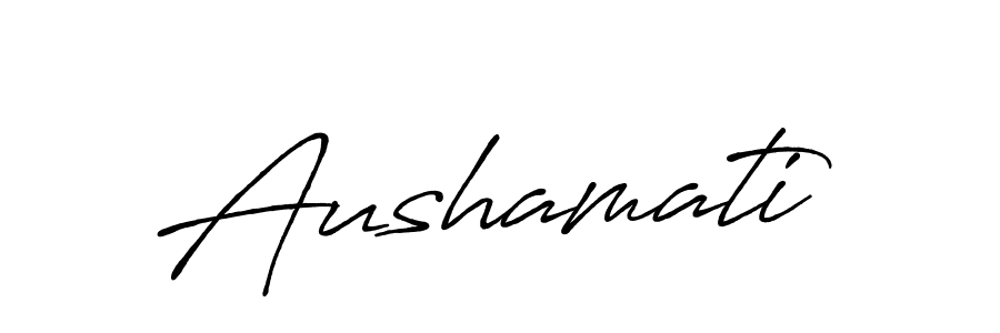 How to make Aushamati name signature. Use Antro_Vectra_Bolder style for creating short signs online. This is the latest handwritten sign. Aushamati signature style 7 images and pictures png