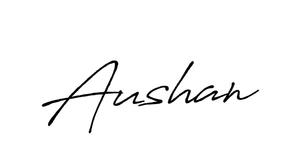 Aushan stylish signature style. Best Handwritten Sign (Antro_Vectra_Bolder) for my name. Handwritten Signature Collection Ideas for my name Aushan. Aushan signature style 7 images and pictures png