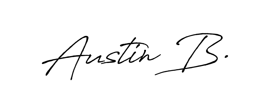Use a signature maker to create a handwritten signature online. With this signature software, you can design (Antro_Vectra_Bolder) your own signature for name Austin B.. Austin B. signature style 7 images and pictures png