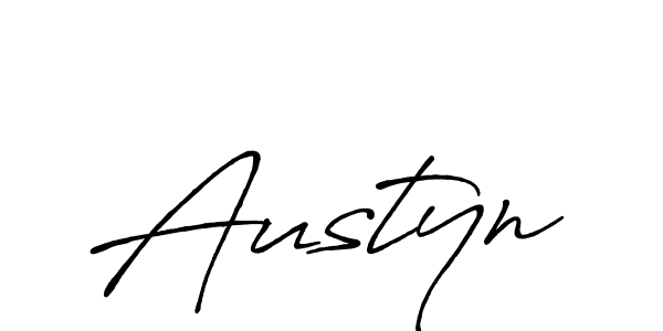Make a beautiful signature design for name Austyn. With this signature (Antro_Vectra_Bolder) style, you can create a handwritten signature for free. Austyn signature style 7 images and pictures png