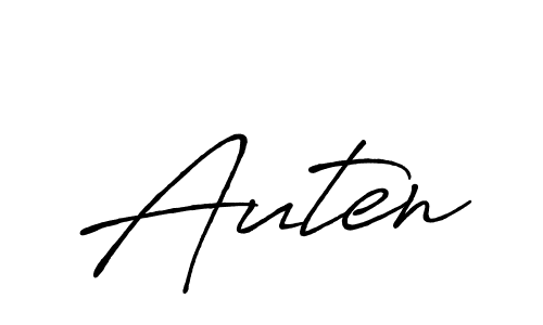 How to make Auten name signature. Use Antro_Vectra_Bolder style for creating short signs online. This is the latest handwritten sign. Auten signature style 7 images and pictures png