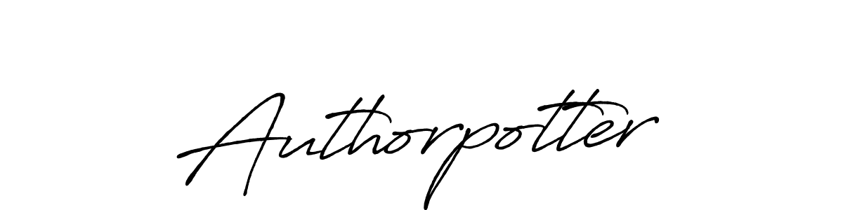 You should practise on your own different ways (Antro_Vectra_Bolder) to write your name (Authorpotter) in signature. don't let someone else do it for you. Authorpotter signature style 7 images and pictures png