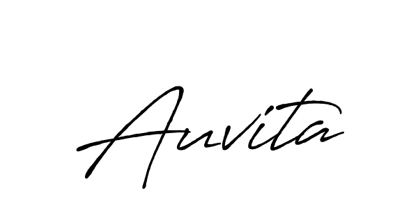 Create a beautiful signature design for name Auvita. With this signature (Antro_Vectra_Bolder) fonts, you can make a handwritten signature for free. Auvita signature style 7 images and pictures png