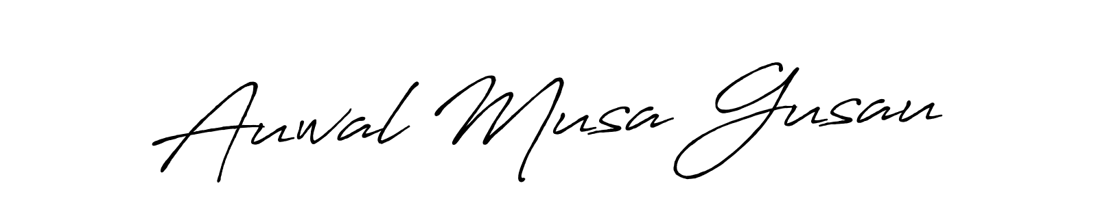 Also You can easily find your signature by using the search form. We will create Auwal Musa Gusau name handwritten signature images for you free of cost using Antro_Vectra_Bolder sign style. Auwal Musa Gusau signature style 7 images and pictures png